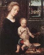 DAVID, Gerard Madonna and Child with the Milk Soup dgw oil painting on canvas
